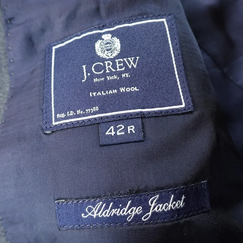 J Crew Blazer Mens 42R Gray Italian Wool Aldridge Sport Coat Jacket Loro Piana